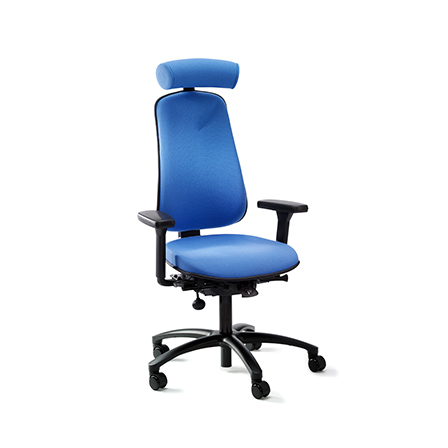 Höganäs officeline 381 small kopflehne blau schwarz schräg