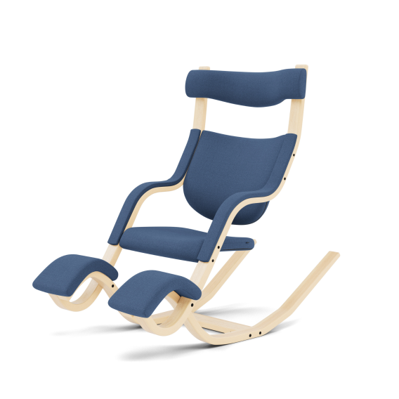 Varier Stokke Gravity in blau und Naturgestell