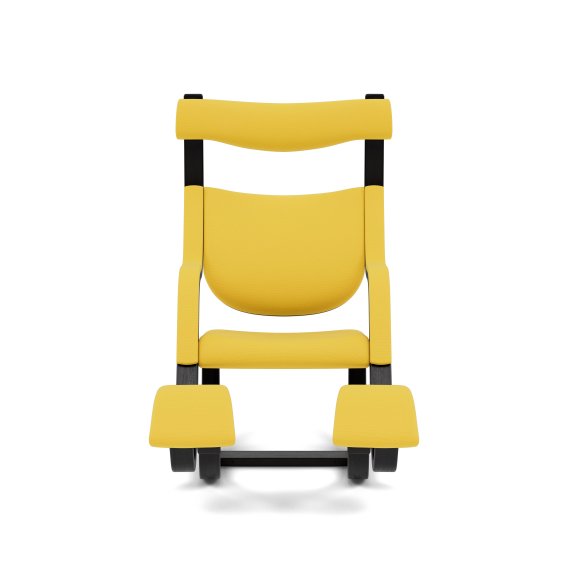 Varier Stokke Gravity in gelb und schwarzen Gestell