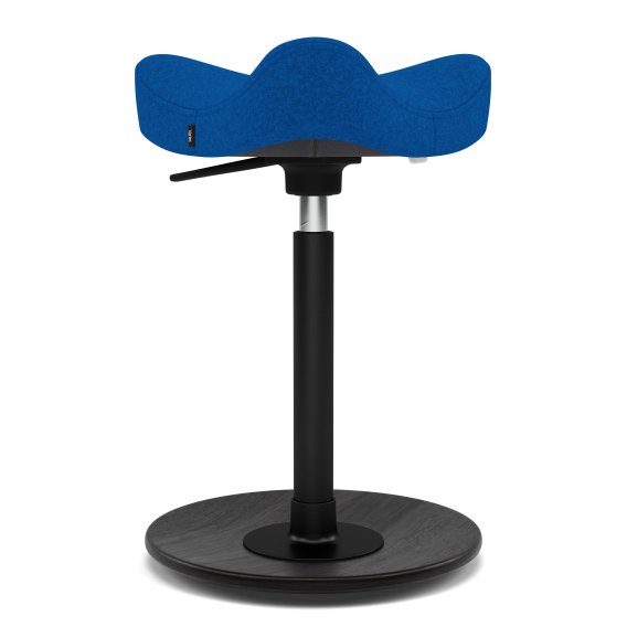 Varier Stokke Move Compact in blau mit schwarzen Teller
