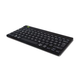 Produktfoto der Compact Break kabellosen Tastatur von R-Go in schwarz und mit kompaktem Layout vor weißem Hintergrund