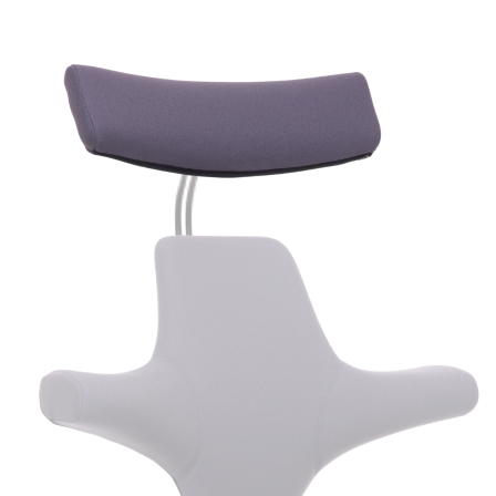 Graue Ersatzbezug f&uuml;r einen HAG Capisco 8107 vor einem wei&szlig;en Hintergrund