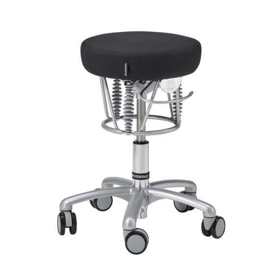 Produktfoto des ergonomischen Drehhockers Foxter vom Hersteller Haider Bioswing vor wei&szlig;em Hintergrund