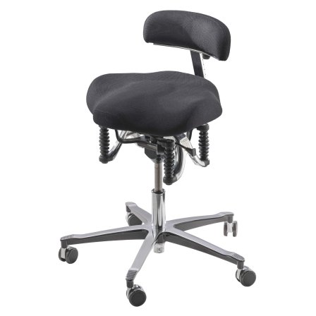 Ergonomischer Hocker oneUP EASY mit Beckenst&uuml;tze von Haider Bioswing in schwarz