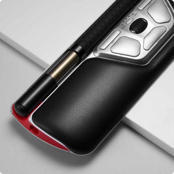 Detailansicht der Handballenauflage der Rollmaus Rollermouse Red von Contour