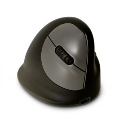 Produktfoto einer ergonomischen, kabellosen Vertikalmaus HE Break von R-Go speziell f&uuml;r kleine H&auml;nde