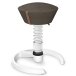 Aeris Jubil&auml;ums-Swopper mit wei&szlig;em Gestell und grau-braunem Bezug mit Gleitern.