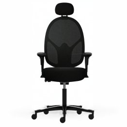 Malmstolen Active R3 Mesh ergonomischer B&uuml;rostuhl in schwarzer Ausf&uuml;hrung.